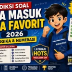 Prediksi Soal TKA Masuk SMA Favorit 2026 lengkap dengan 20 contoh soal logika, numerasi, penalaran HOTS, kunci jawaban, dan pembahasan.