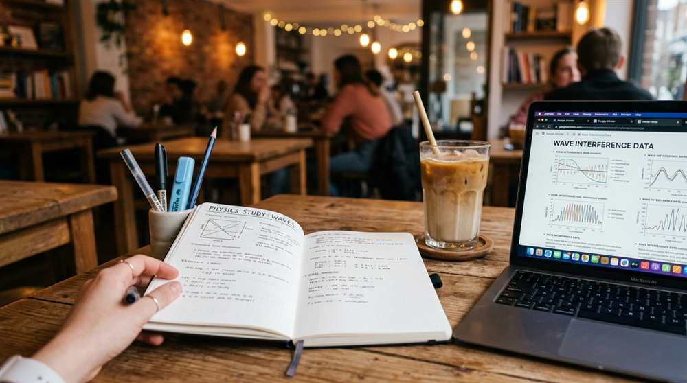 Suasana mahasiswa belajar nugas laptop di cafe nyaman Pandeglang
