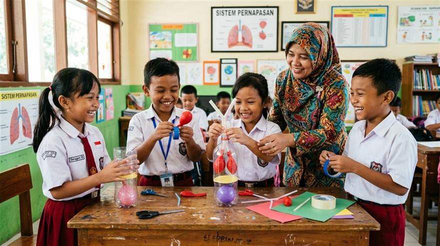 Pembelajaran sains interaktif dan eksperimen praktikum IPA siswa SMP di laboratorium